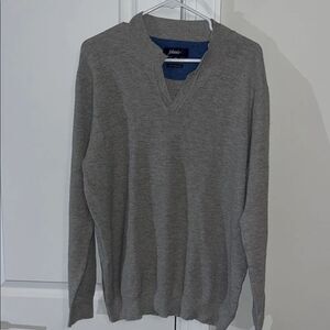 Johnnie-O Cotton Acrylic gray surf V neck sweater sweatshirt shirt M